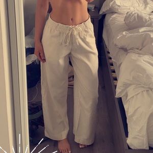 Flowy white summer pants